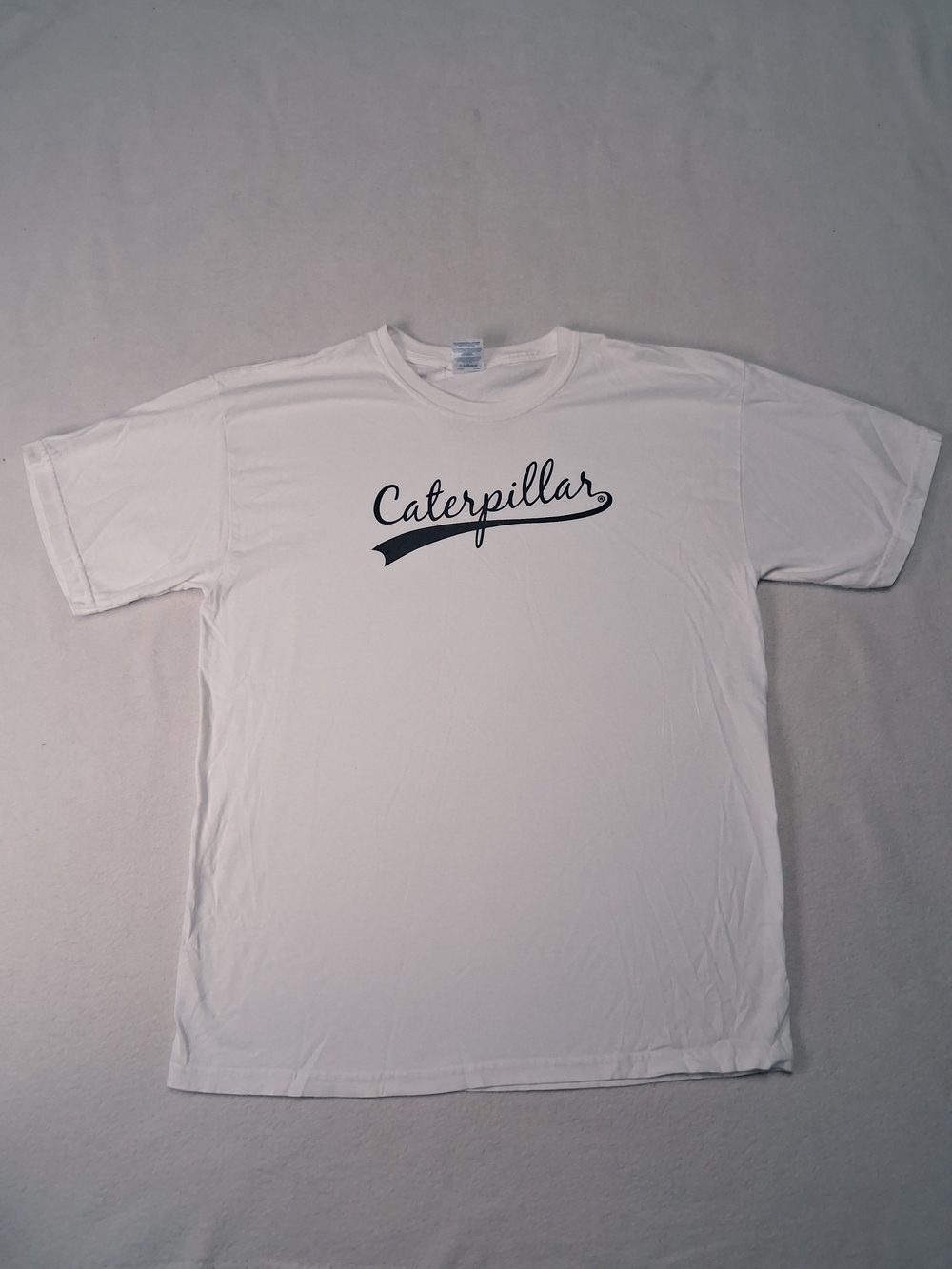 Caterpillar White Logo Short-Sleeve Men's T-Shirt